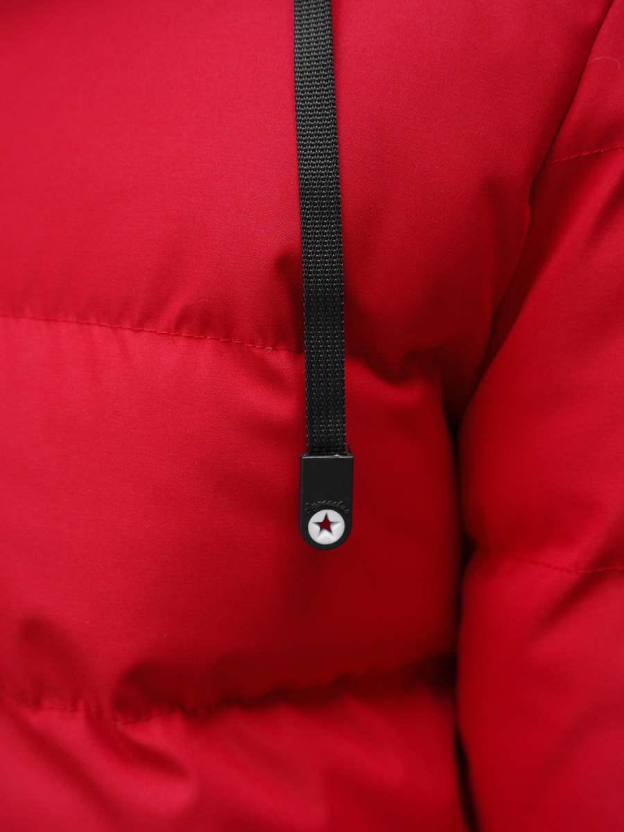 Kurtka zimowa męska dwustronna czerwona OZONEE JS/M761/270