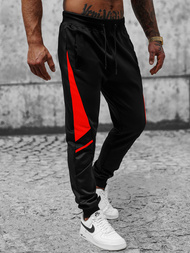 Штани Cпортивні Чоловічі Чорно-Червонi OZONEE JS/8K182