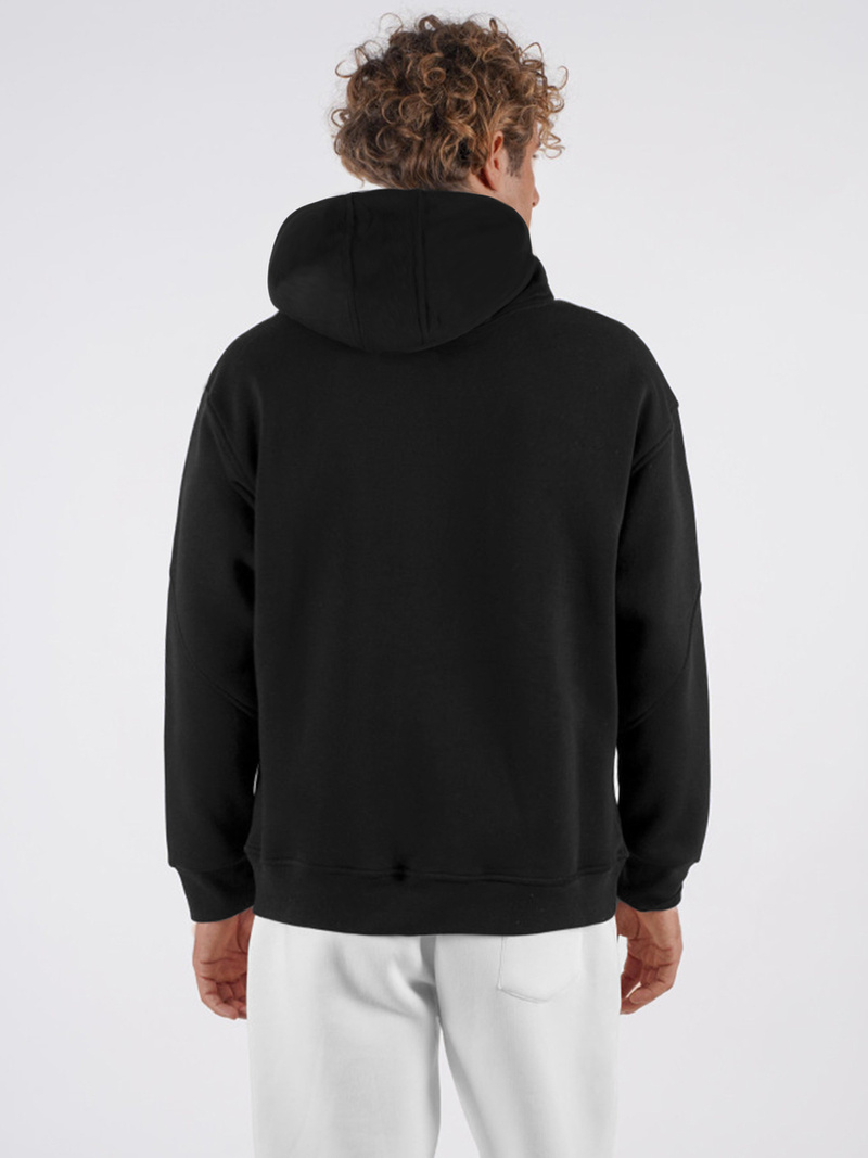 Bluza z kapturem oversize czarna OZONEE O/SWE23019Z