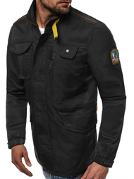 Kurtka przejściowa męska czarna OZONEE O/99237