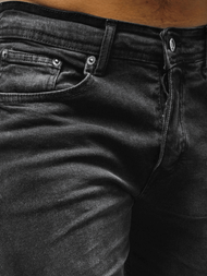 Spodnie jeansowe męskie czarne OZONEE DP/696/3