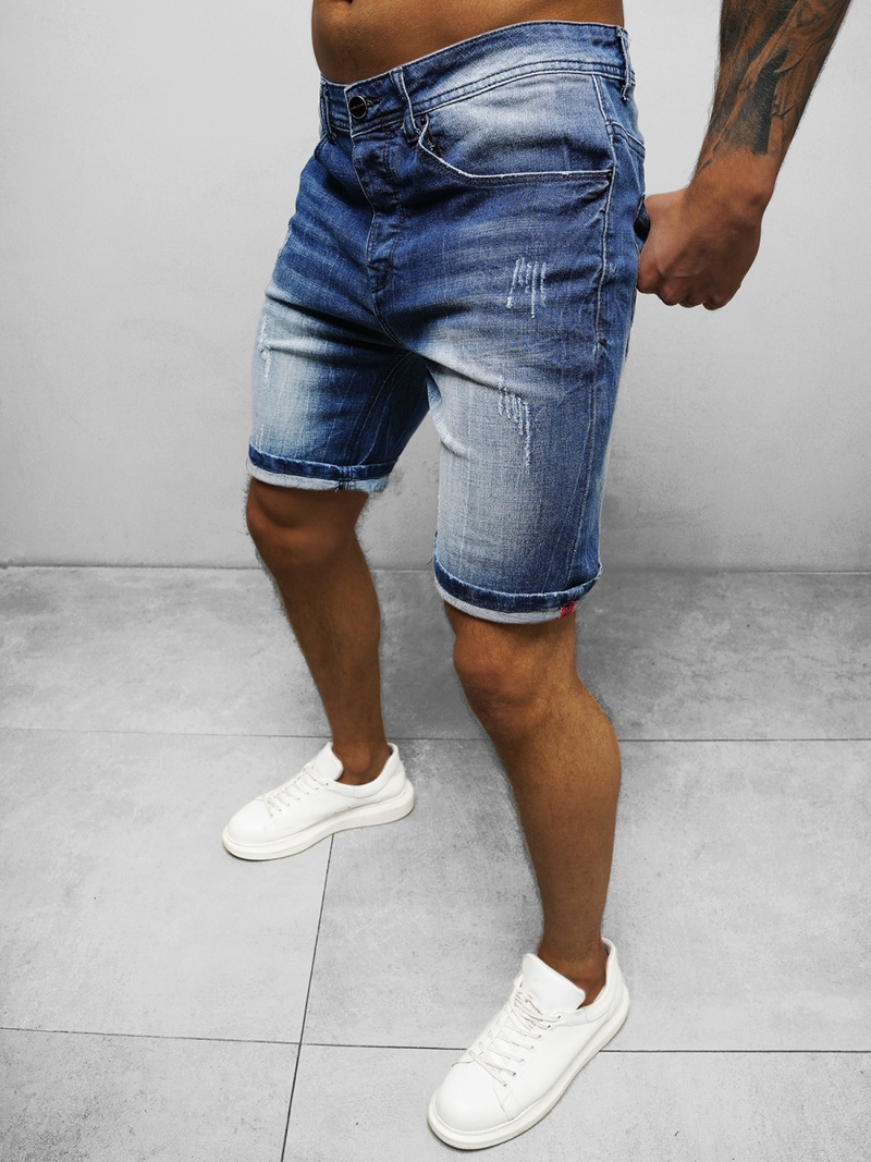 Spodenki męskie jeansowe niebieskie OZONEE NB/MP0044B