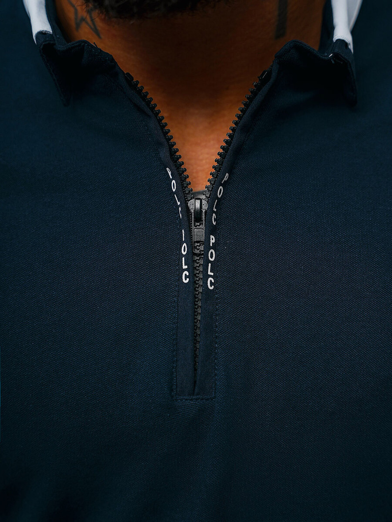 Футболка Поло Чоловіча Tемно-Cиня OZONEE O/DA836