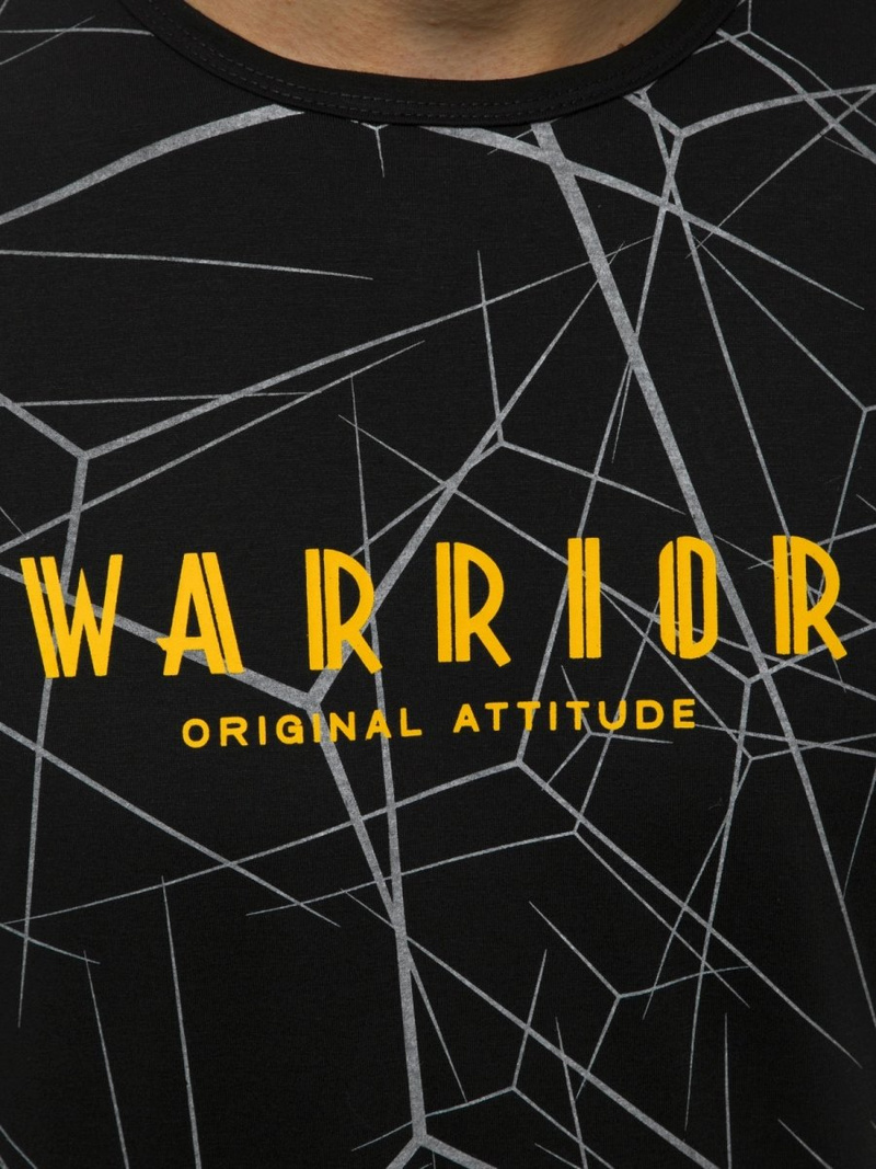 T-Shirt męski czarny OZONEE JS/SS10935