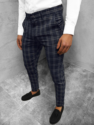 Spodnie męskie chino materiałowe granatowe OZONEE DJ/5633