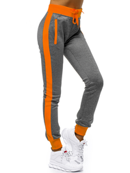 Spodnie dresowe damskie grafitowe OZONEE JS/JK88108