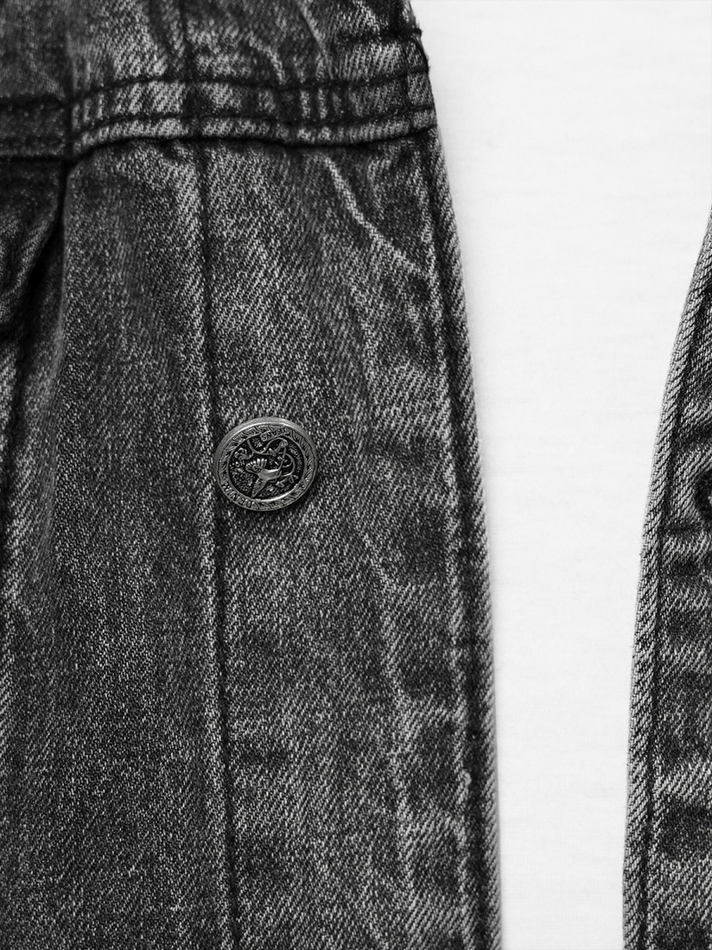 Чоловіча джинсова куртка Чорна OZONEE NB/MJ505N