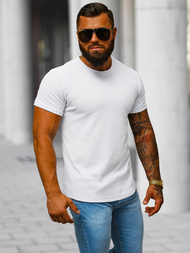 T-shirt męski biały OZONEE O/7766T