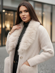 Жіноче пальто Бежевий OZONEE JS/53M5200/155Z