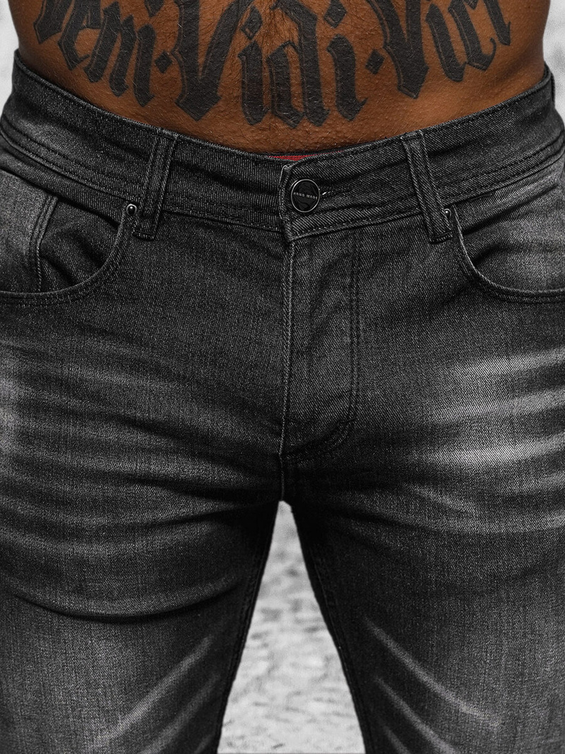 Spodnie jeansowe męskie czarne OZONEE NB/MP0199N