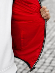 Kamizelka męska pikowana z kapturem czarna OZONEE N/6878/1Z