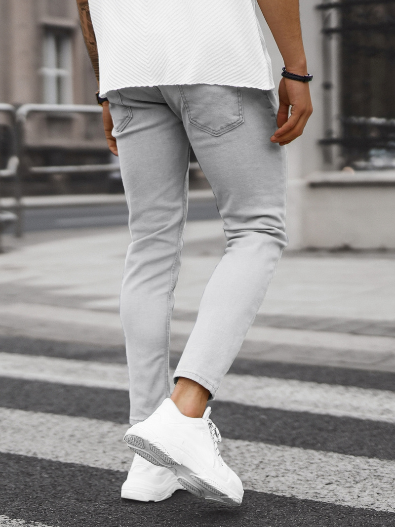 Spodnie jeansowe męskie szare OZONEE DO/2438