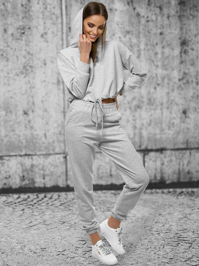 Жіночий спортивний костюм з двох частин Яскраво-Сiрий OZONEE O/12108