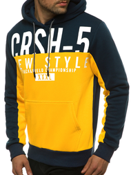 Bluza z kapturem męska żółta OZONEE JS/KS2115