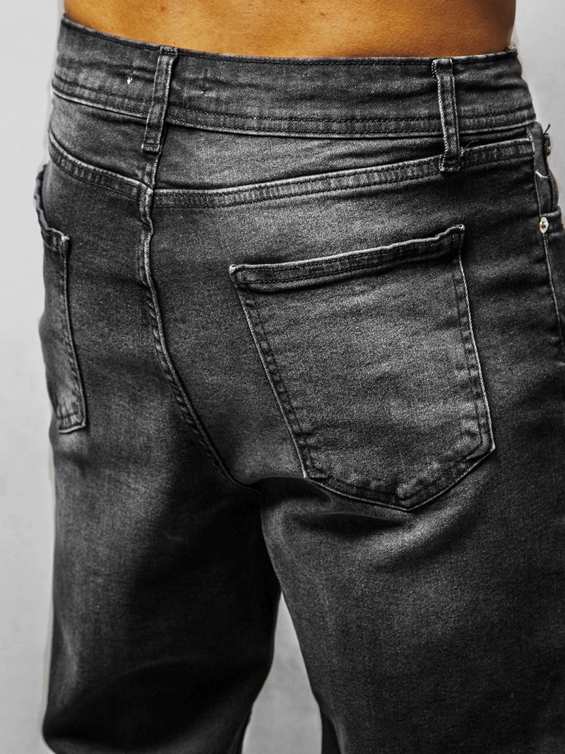 Spodnie jeansowe męskie czarne OZONEE DP/746Z