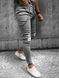 Spodnie jeansowe męskie grafitowe OZONEE O/273SP