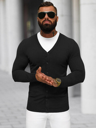 Sweter męski rozpinany czarny OZONEE NB/MM6006/4Z