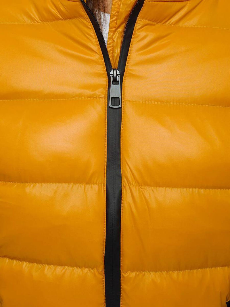 Kurtka pikowana damska pomarańczowa OZONEE JS/M23061/3