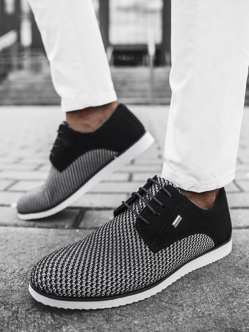 Чоловіче взуття снікерси Чорно-Бiлi T/682