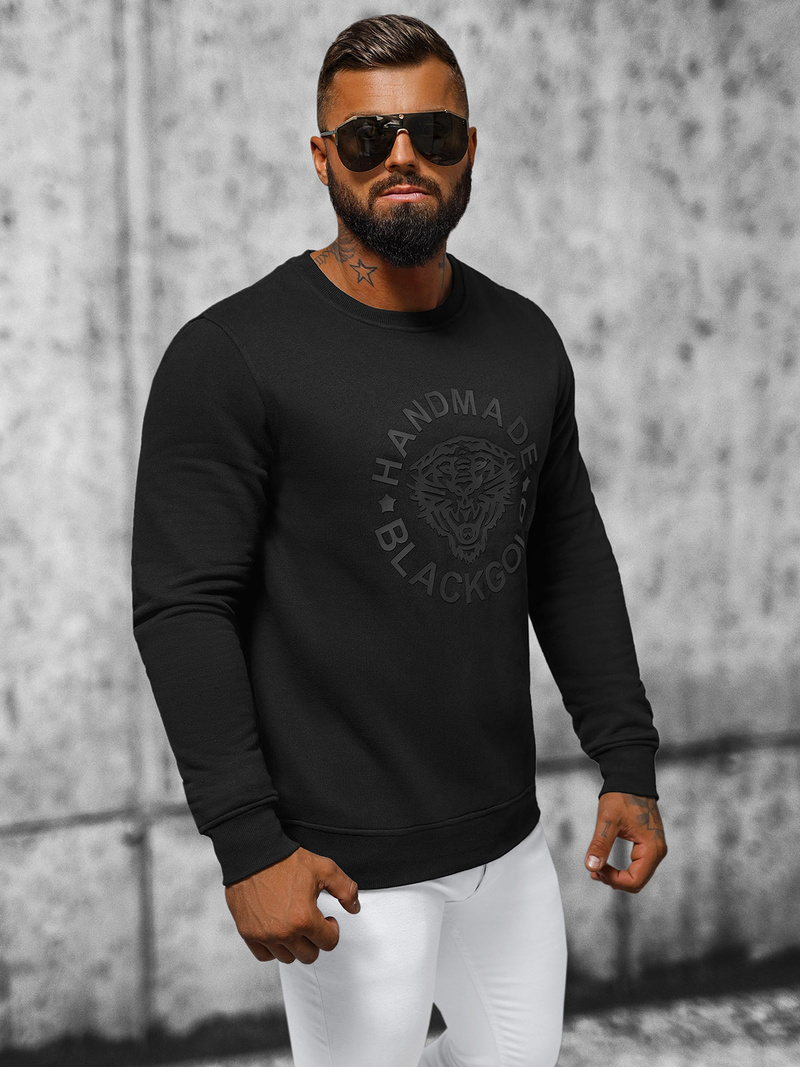 Толстовка чоловіча чорна OZONEE NB/MF2008