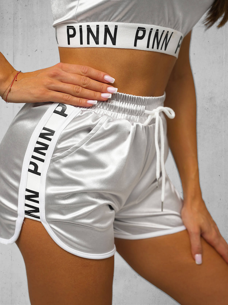 Komplet sportowy damski dwuczęściowy szary OZONEE O/NP1180