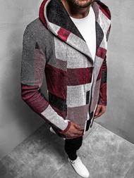 Bluza męska z kapturem czerwona OZONEE N/3501Z