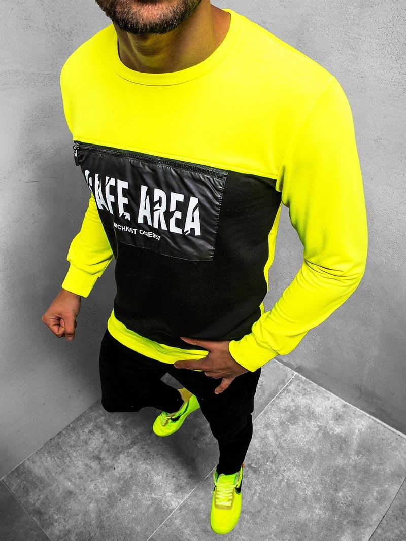 Bluza męska żółto-neonowa OZONEE MACH/2121Z