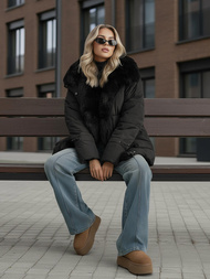 Куртка жіноча чорна OZONEE JS/16M9185/392