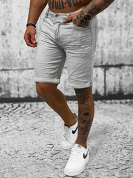 Spodenki męskie jeansowe szare OZONEE O/23000