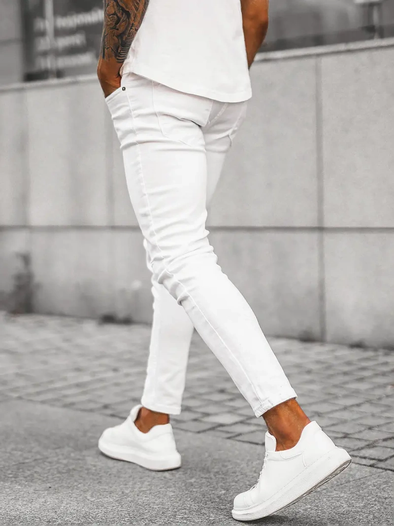 Spodnie jeansowe męskie białe OZONEE E/5391/01Z