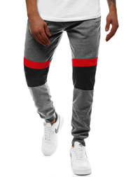 Spodnie dresowe męskie grafitowe OZONEE JS/JZ11010