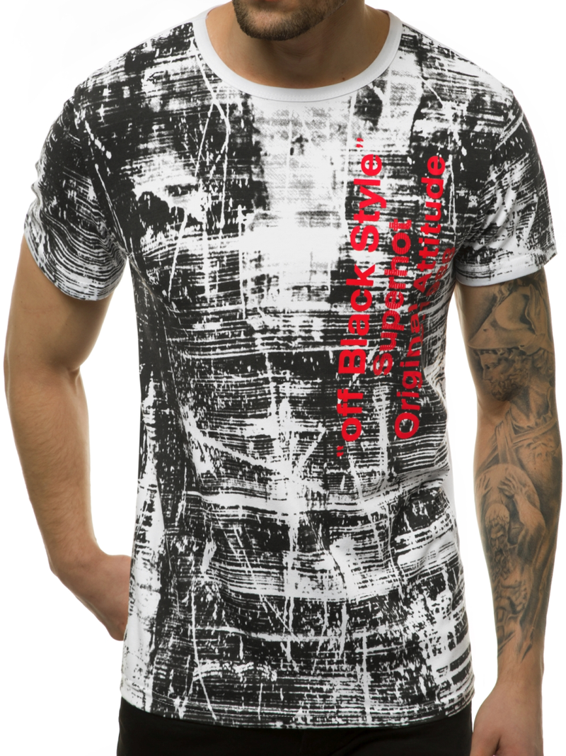 T-Shirt męski biały OZONEE JS/SS10920