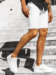 Spodenki męskie chinos białe OZONEE DJ/1001