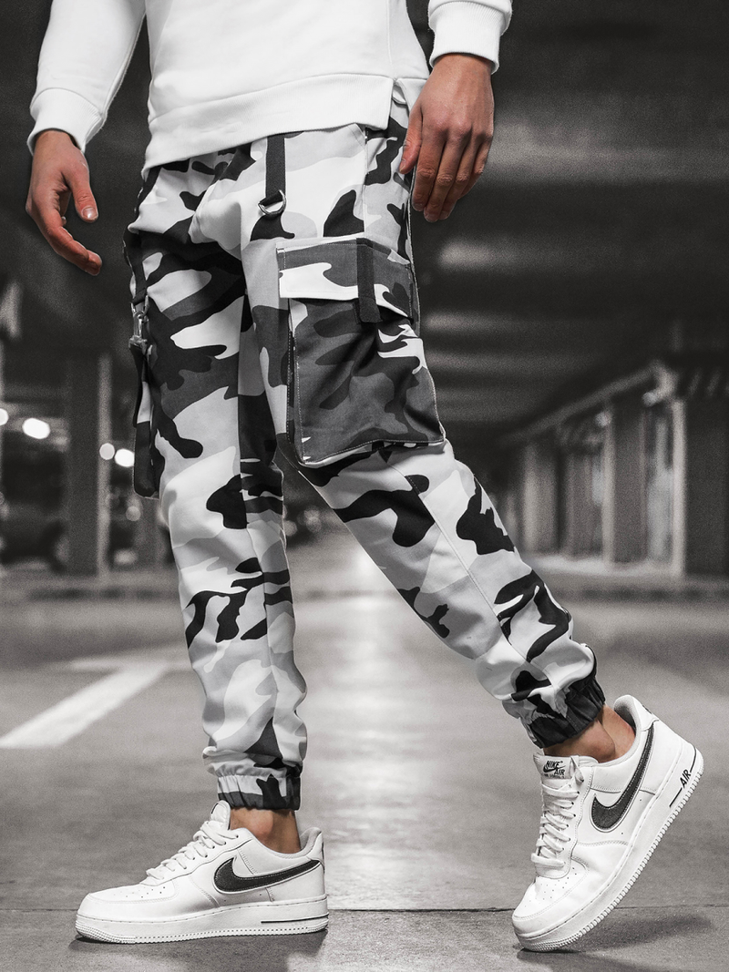 Штани чоловічі джоггери Чорно-Бiлi OZONEE O/11106