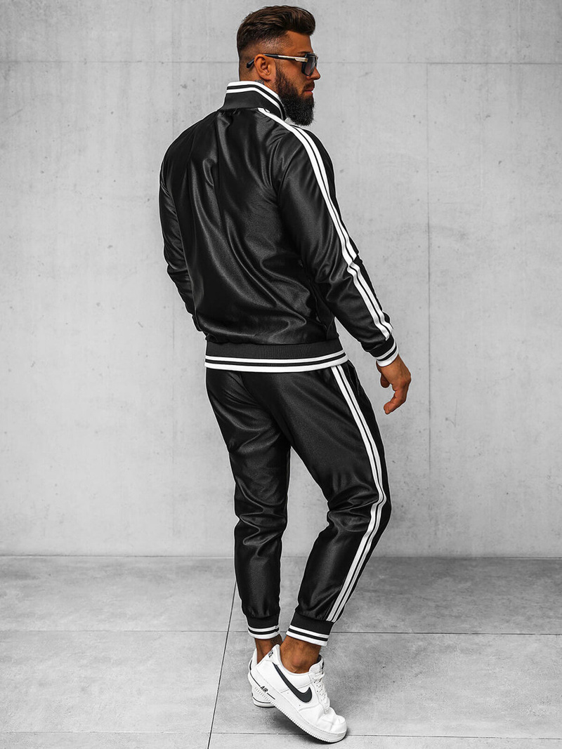 Komplet dresowy męski czarny OZONEE O/3C103/9