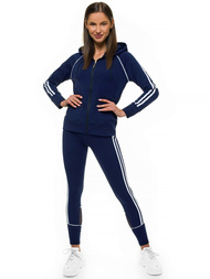 Komplet sportowy dwuczęściowy damski granatowy OZONEE JS/HD070/4
