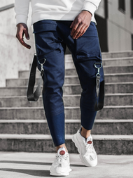 Spodnie męskie chino joggery granatowe OZONEE G/11133