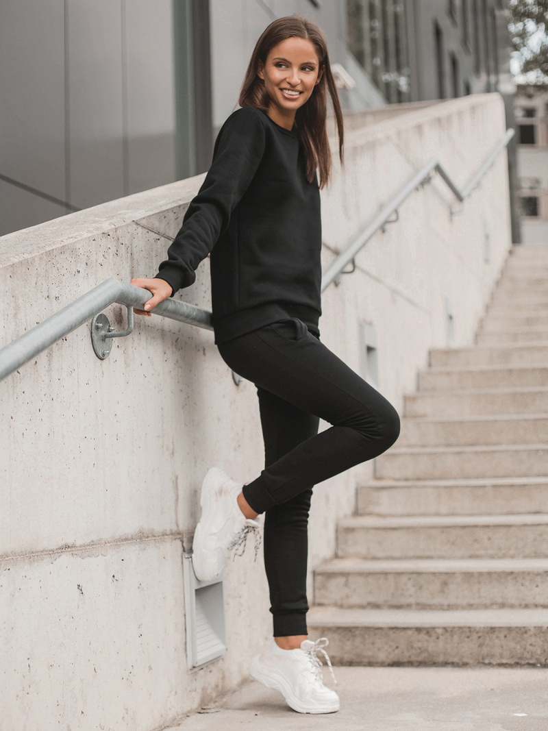 Жіночий спортивний костюм з двох частин Чорний OZONEE JS/68C20383/3