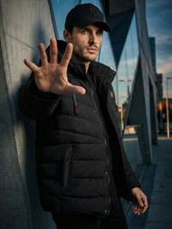 Kurtka męska pikowana czarna OZONEE JS/31M5081/392