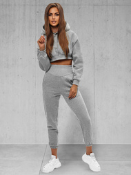 Komplet dresowy dwuczęściowy damski szary OZONEE JS/8C68/2Z