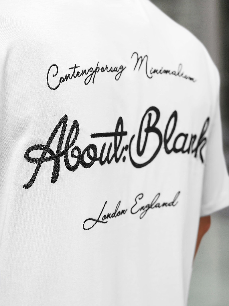 T-shirt męski loose fit biały OZONEE O/QQ1195