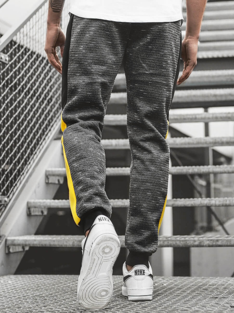 Spodnie dresowe męskie grafitowe OZONEE JS/K60009