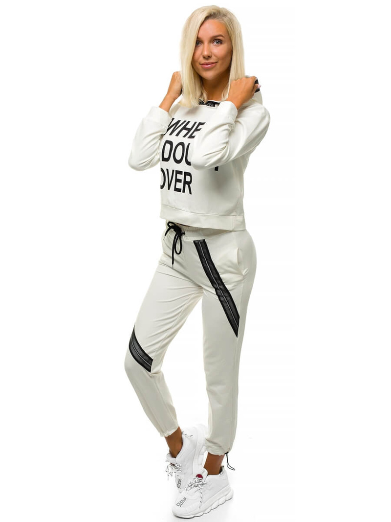 Komplet dresowy dwuczęściowy ecru OZONEE X/1001