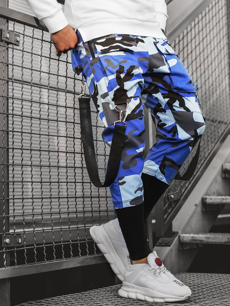 Штани чоловічі джоггери Синьo-чорні OZONEE G/11133