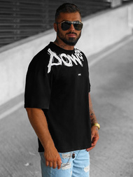 T-shirt męski oversize czarny OZONEE O/3431