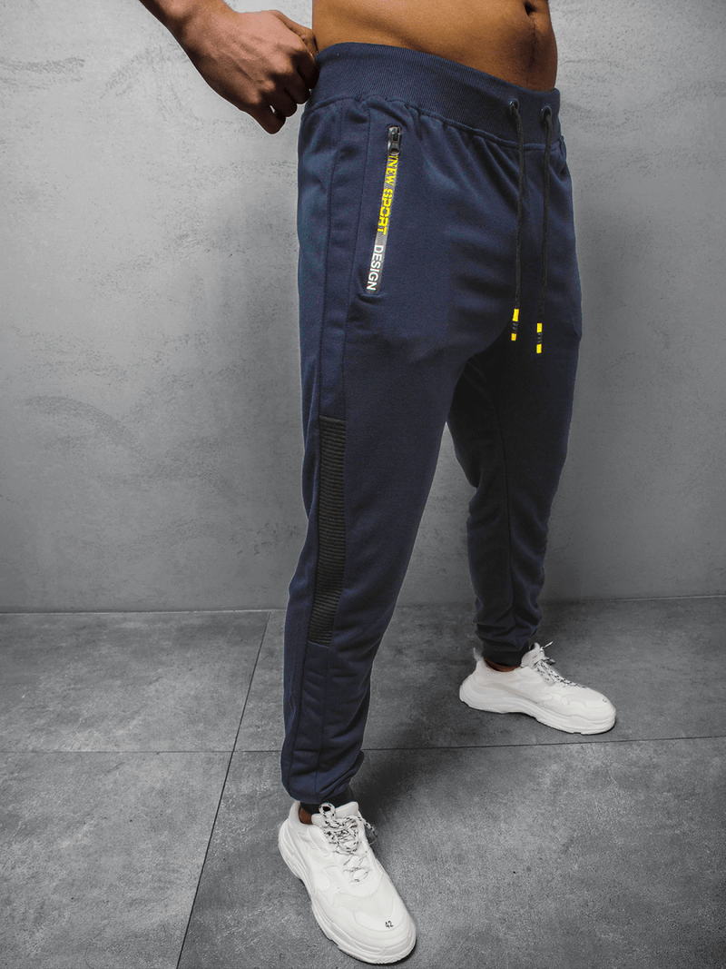 Spodnie dresowe męskie granatowe OZONEE JS/68K10212