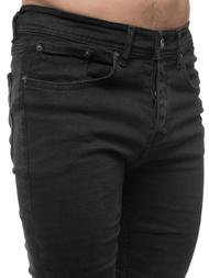 Spodnie jeansowe męskie czarne OZONEE O/621