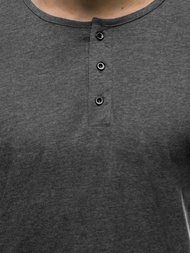 Longsleeve męski bez nadruku grafitowy OZONEE O/1114