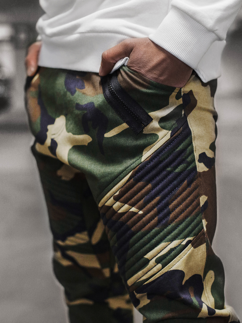 Штани чоловічі джоггери Зелене-Камуфляжне OZONEE A/0952