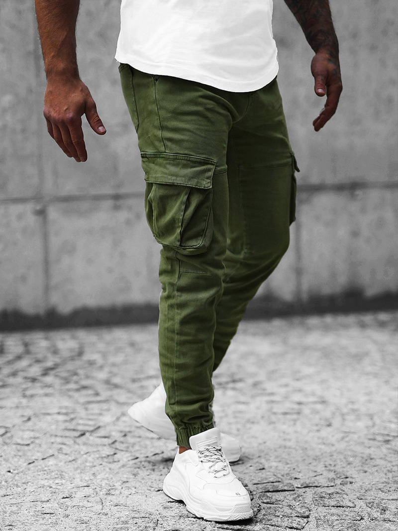 Spodnie męskie joggery zielone OZONEE NB/MP0105MV